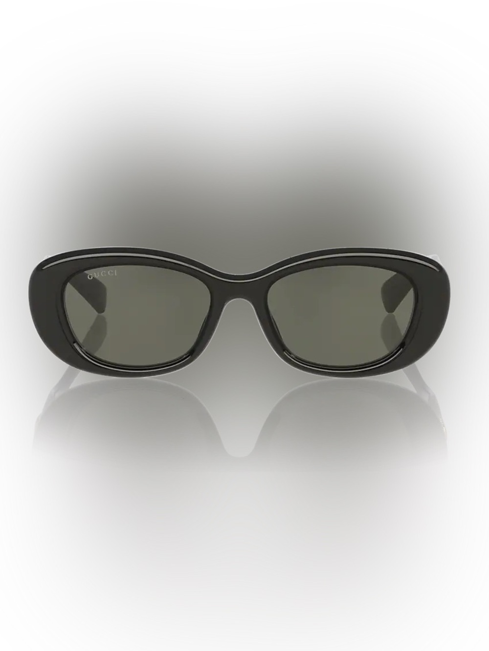 Gucci Black Oval Sunglasses Dark Gray Lenses polarized GG1829SK - Picture 1 of 2